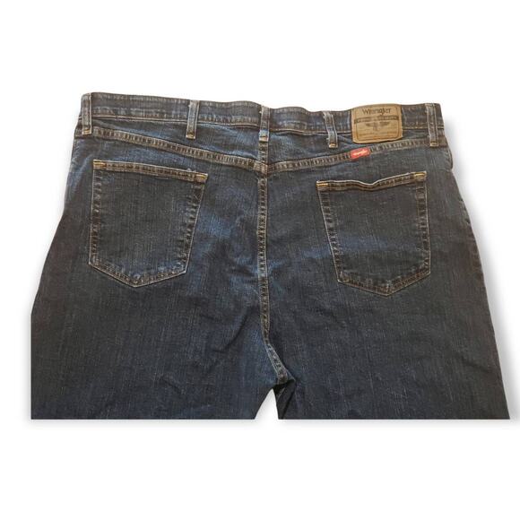 Wrangler Regular Fit Elastic Waistband Denim Blue Jeans Men's 42 x 29 - Picture 4 of 6